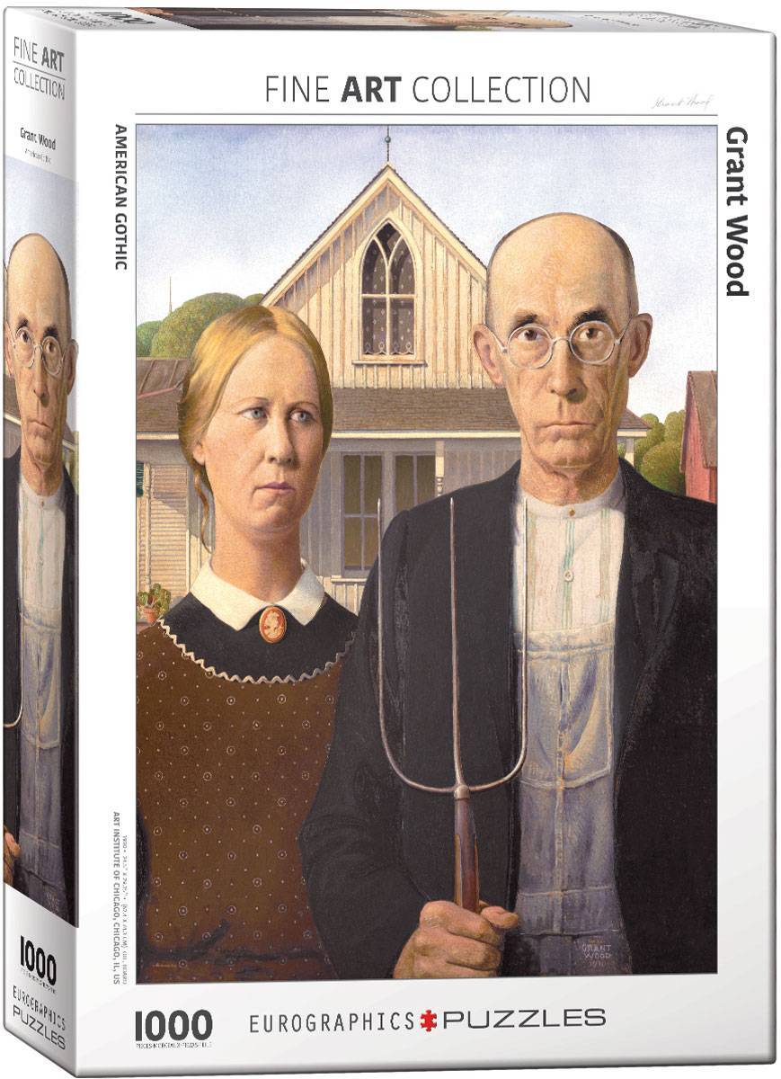 Dėlionė Amerikietiška gotika Grant Wood 1000 detalių