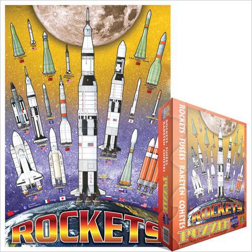 Dėlionė "Raketos" 100 detalių