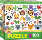 Dėlionė Laukiniai gyvūnai Emoji-puzzle 100d.