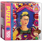 Dėlionė Portretas su paukščiais Frida Kahlo 100 detalių