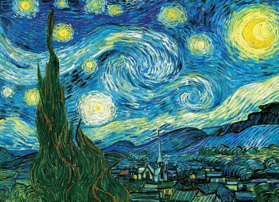 Dėlionė Žvaigždėta naktis Vincent van Gogh 100 detalių