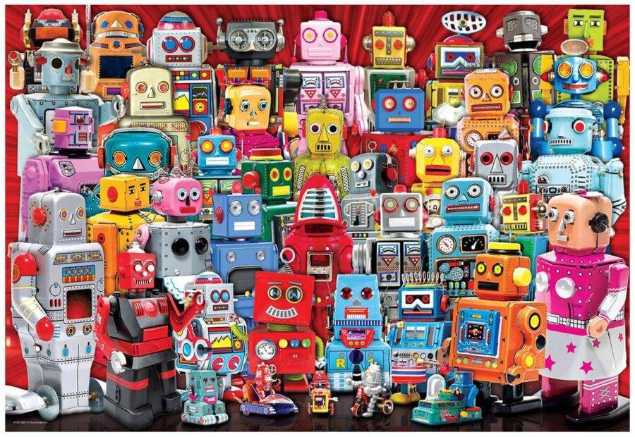 Pietų dėžutė-dėlionė Robotai 100