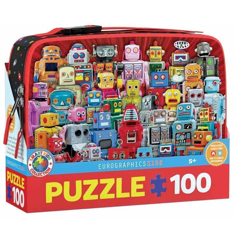 Pietų dėžutė-dėlionė Robotai 100