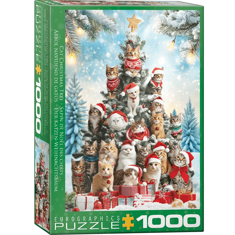 Dėlionė Kalėdinė eglutė Katės 1000