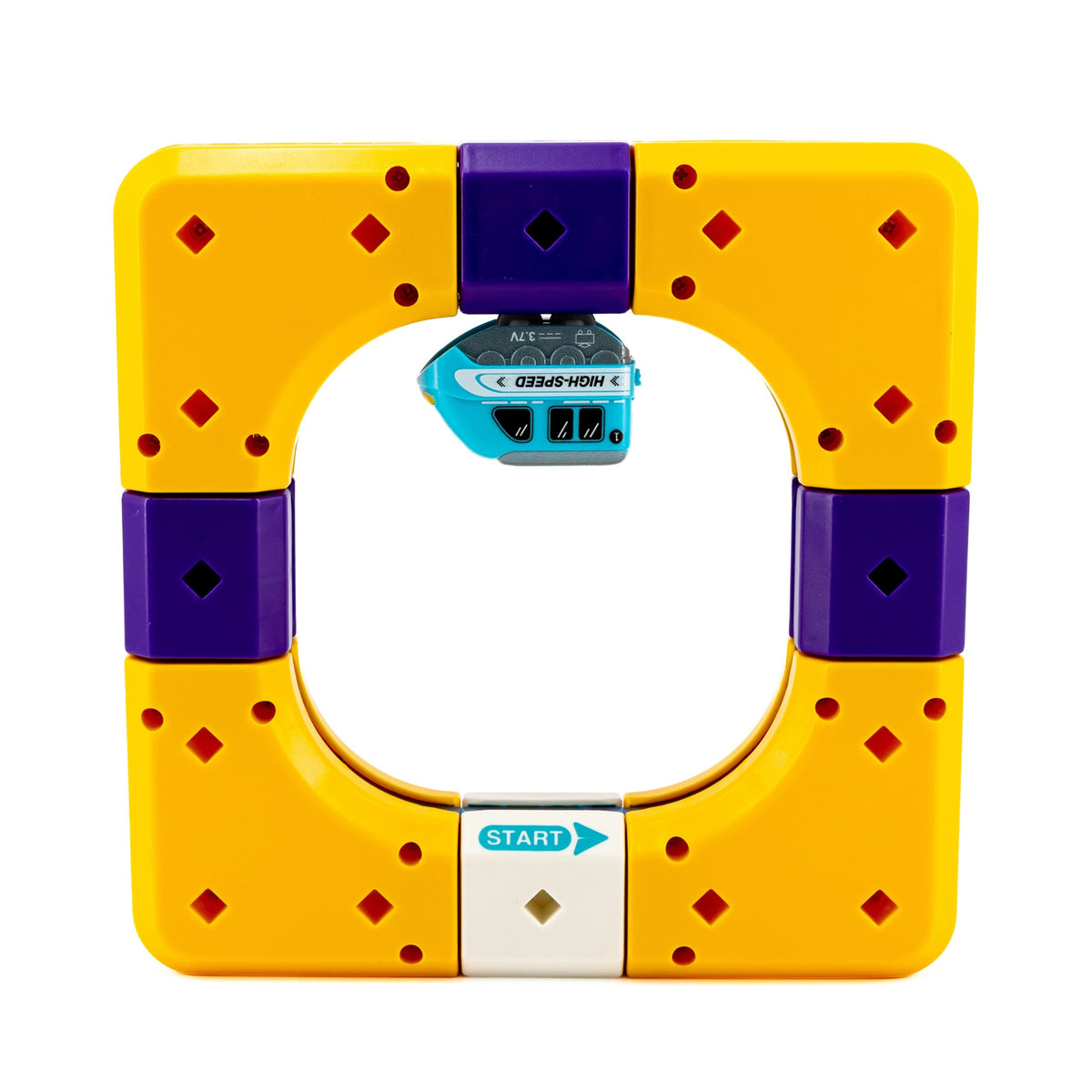 click4TOYS MAGNETIC TRACK magnetinis takas su elektriniu traukinuku, 87 detalės