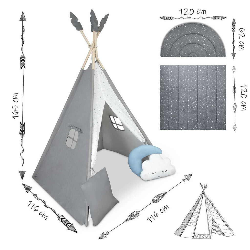 Vaikiška tipi palapinė Nukido NK-406 – pilka