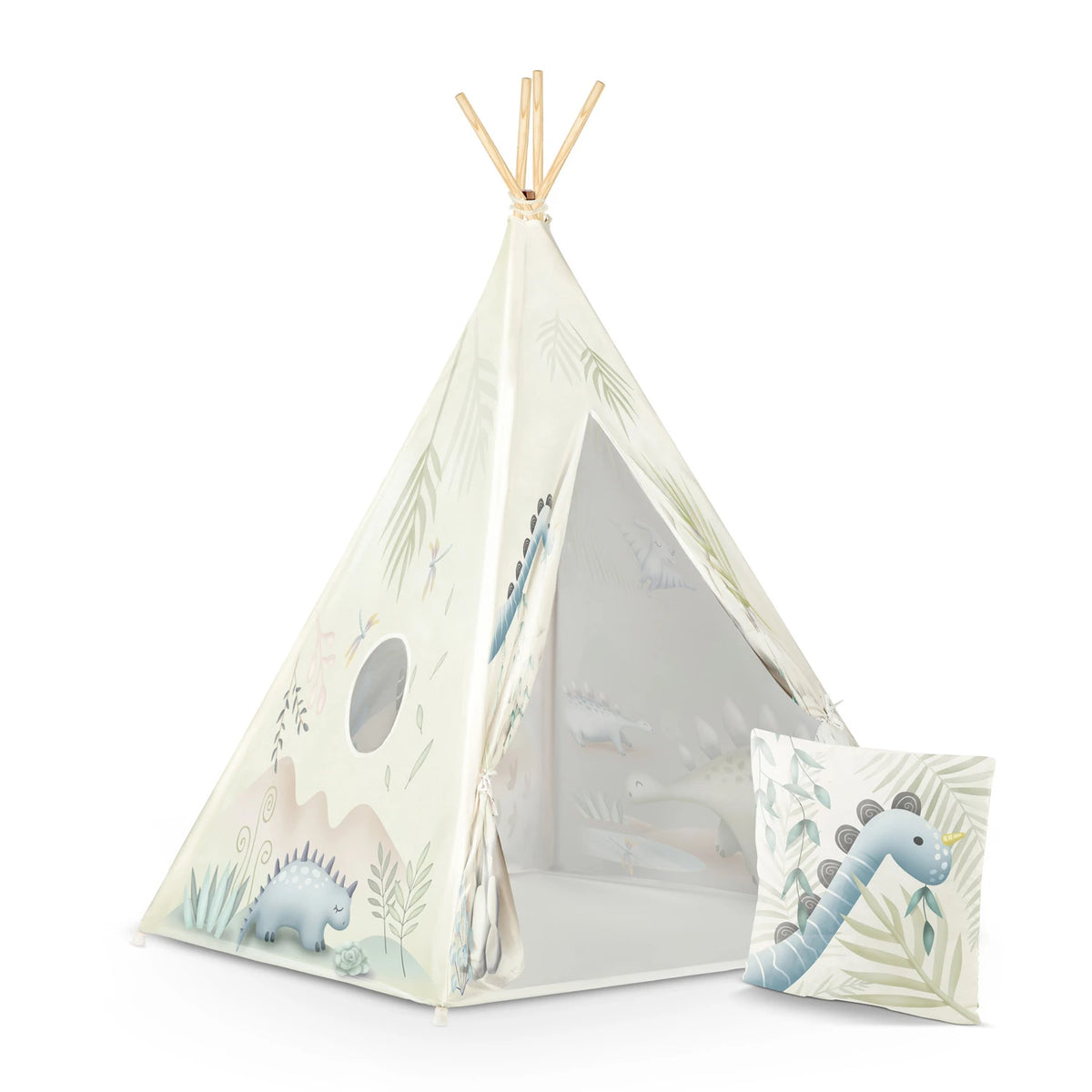 Vaikiška tipi palapinė Nukido – su dinozaurais