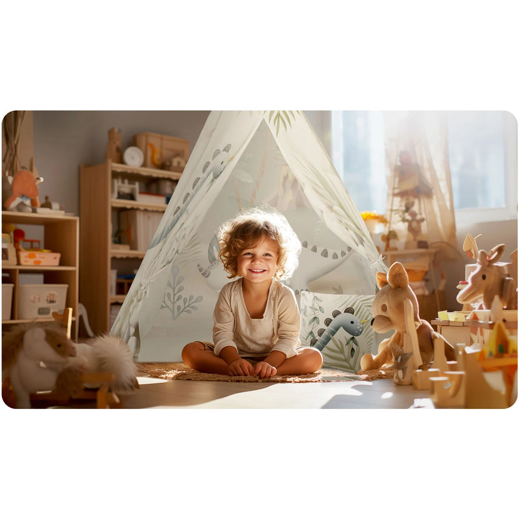 Vaikiška tipi palapinė Nukido – su dinozaurais