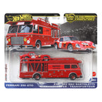 HOT WHEELS automodeliukų rinkinys – vilkikas ir lenktyninis automobilis (FLF56)