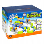click4TOYS MAGNETIC RUNWAY magnetinis takas su elektriniu traukinuku, 123 detalės