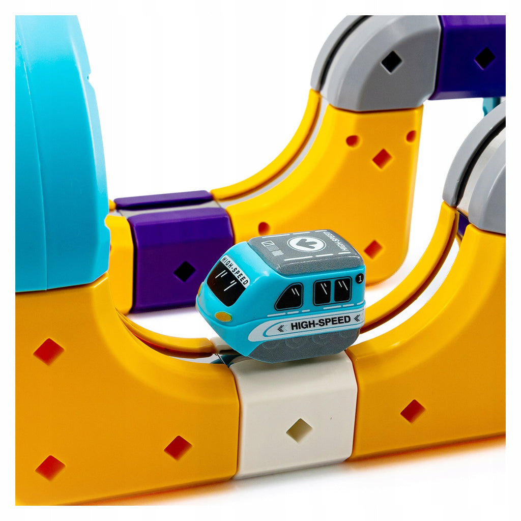 click4TOYS MAGNETIC TRACK GO! magnetinis takas su traukinuku, 39 detalės