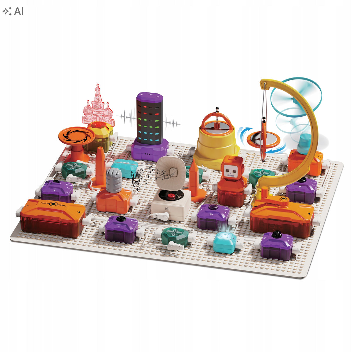 click4TOYS SCIENCE CIRCUIT BLOCK elektronikos konstruktorius, 450+ eksperimentų