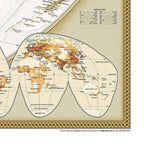 Pasaulio žemėlapis National Geographic, antikinio tipo, M 1:11,7mln, 193x295 cm