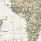 Pasaulio žemėlapis National Geographic, antikinio tipo, M 1:11,7mln, 193x295 cm