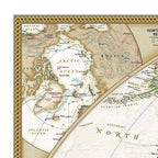 Pasaulio žemėlapis National Geographic, antikinio tipo, M 1:11,7mln, 193x295 cm