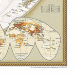 Pasaulio žemėlapis National Geographic, antikinis 1:22,44 mln, 122x185 cm, laminuotas