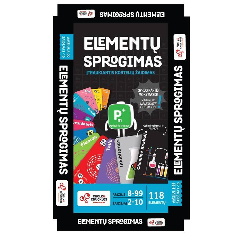 Stalo žaidimas Chemija STEM ELEMENTŲ SPROGIMAS lietuvių kalba 2-4 žaidėjai