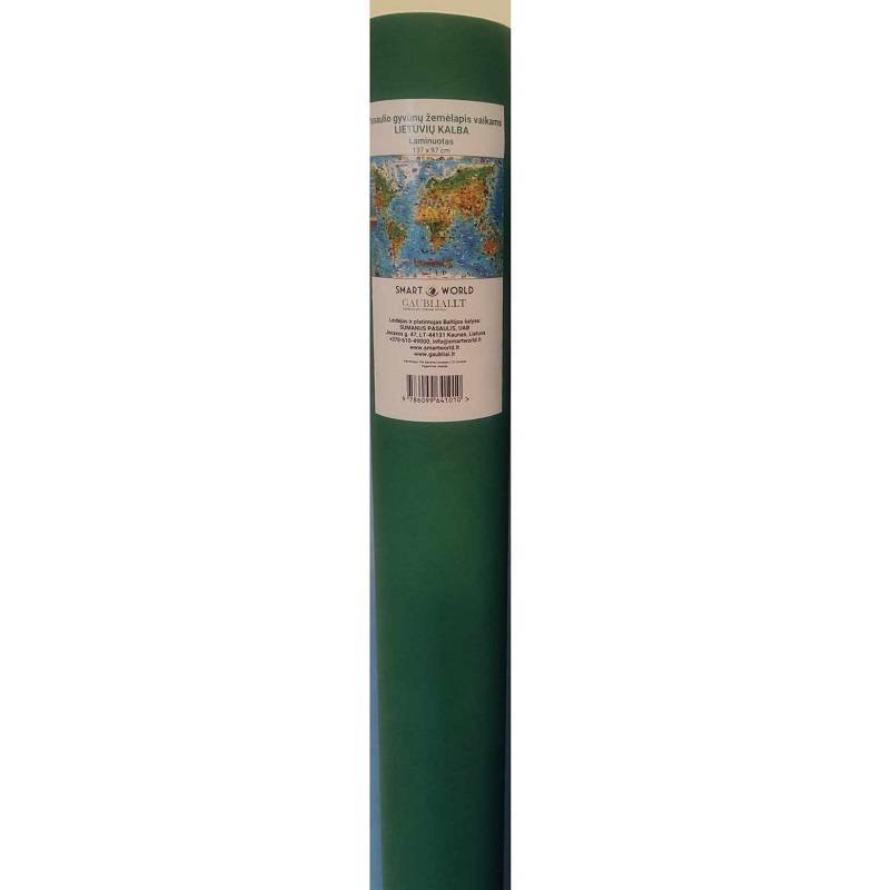 Pasaulio žemėlapis vaikams lietuvių kalba 97 x 137 cm