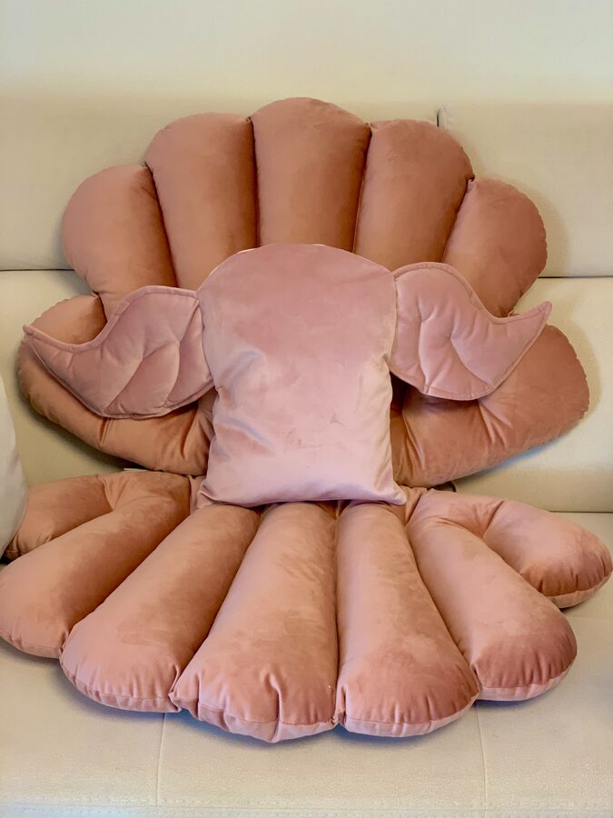 Decorative Cushion "Wings" - Dusty Pink