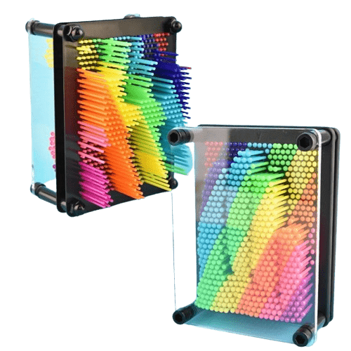 Pin art lenta Vaivorykštė 3D žaislas 13 cm