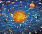 Saulės sistemos žemėlapis vaikams lietuvių kalba 97 x 137 cm
