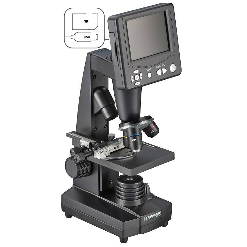 Mikroskopas 40x-2000x su LCD ekranu, 5 metų garantija