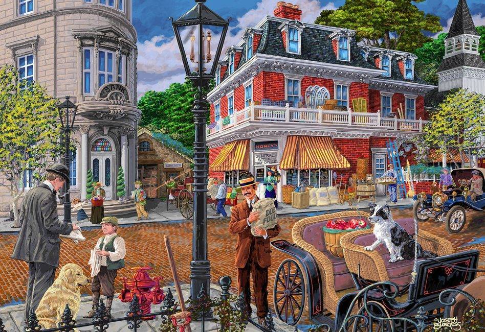 Medinė dėlionė „Main street“, L 400 detalės