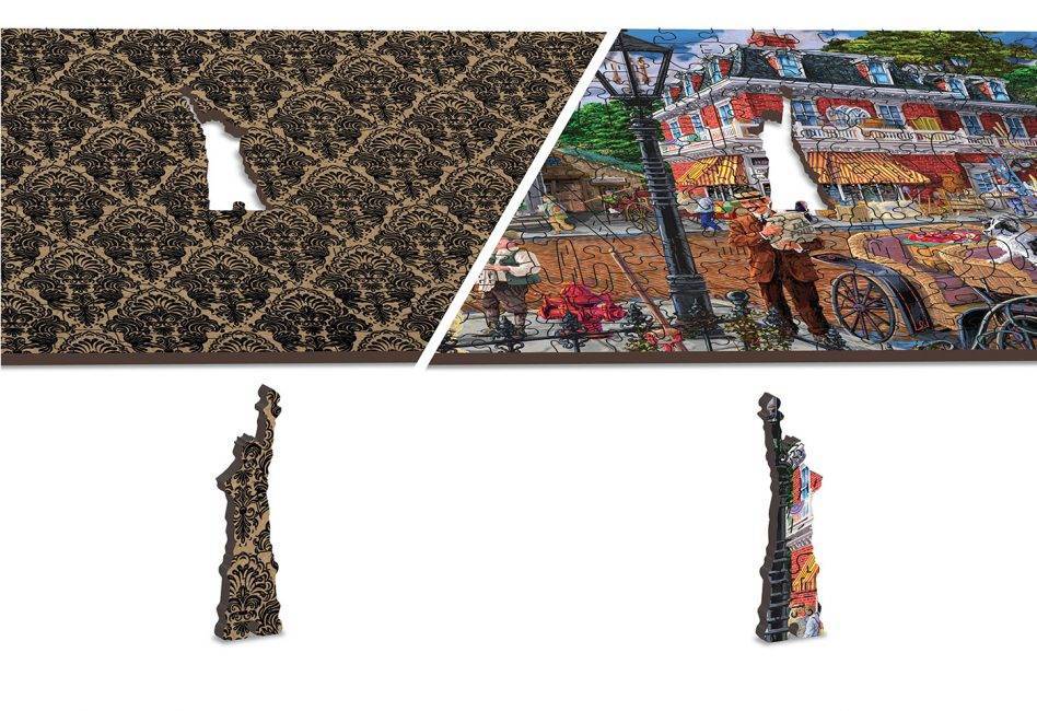 Medinė dėlionė „Main street“, L 400 detalės