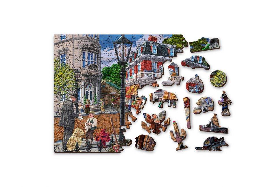 Medinė dėlionė „Main street“, L 400 detalės