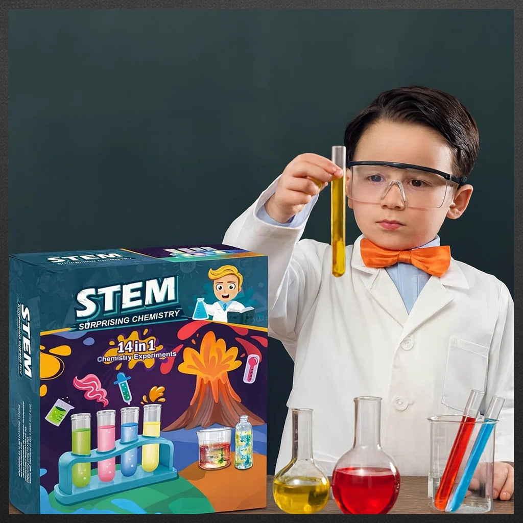 STEM Surprising Chemistry rinkinys su ugnikalniu, 14 eksperimentų
