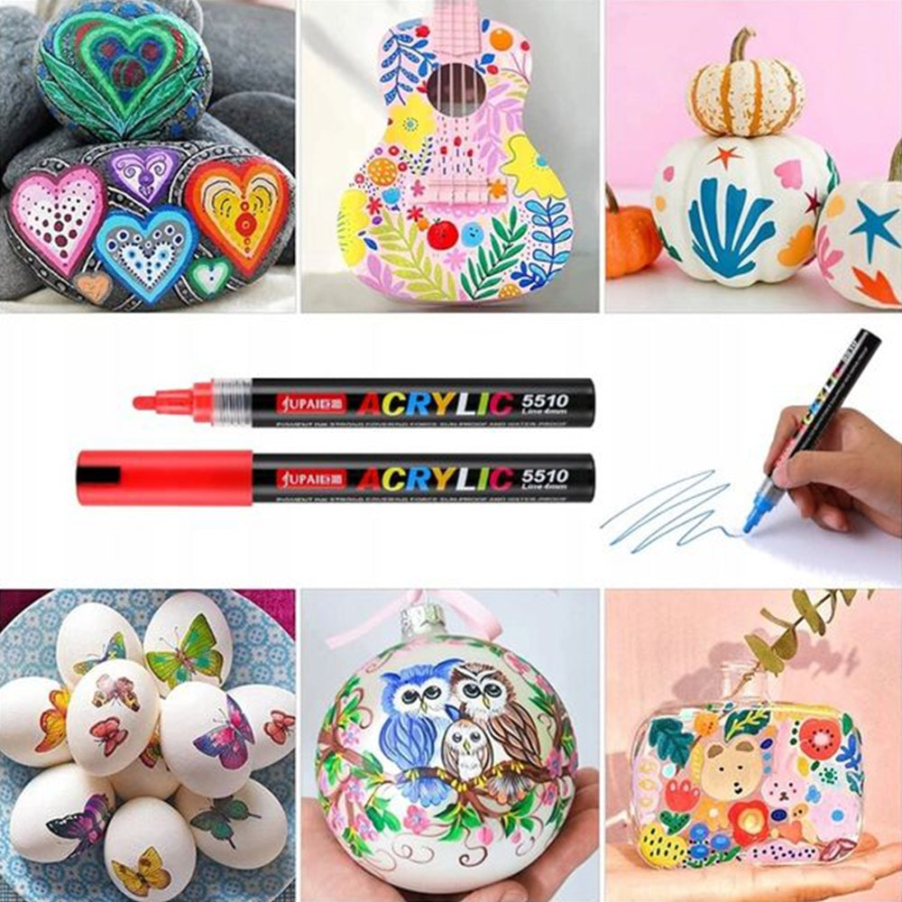 Akriliniai flomasteriai „UPAI“ – 12 spalvų