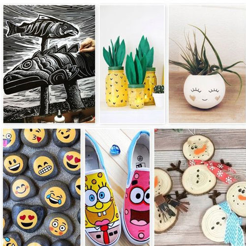 Akrilinis flomasteris „UPAI“ – juodos spalvos, 4 mm, 15 cm