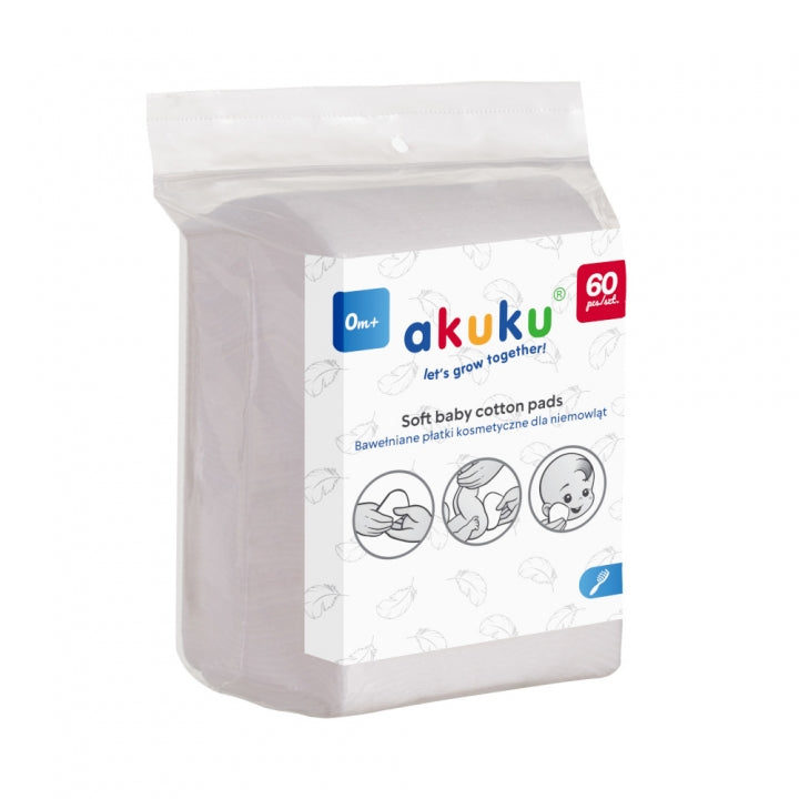 Akuku vatos diskeliai medvilniniai 60 vnt A0003