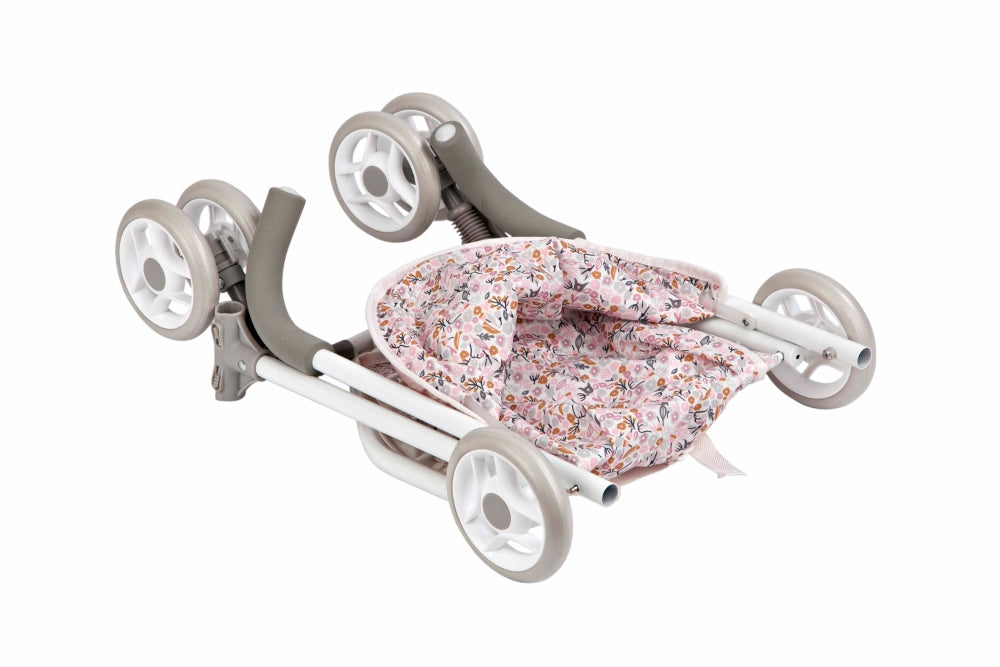 Arias lėlės kūdikio sportinis vežimėlis, blizgantis, 62 cm