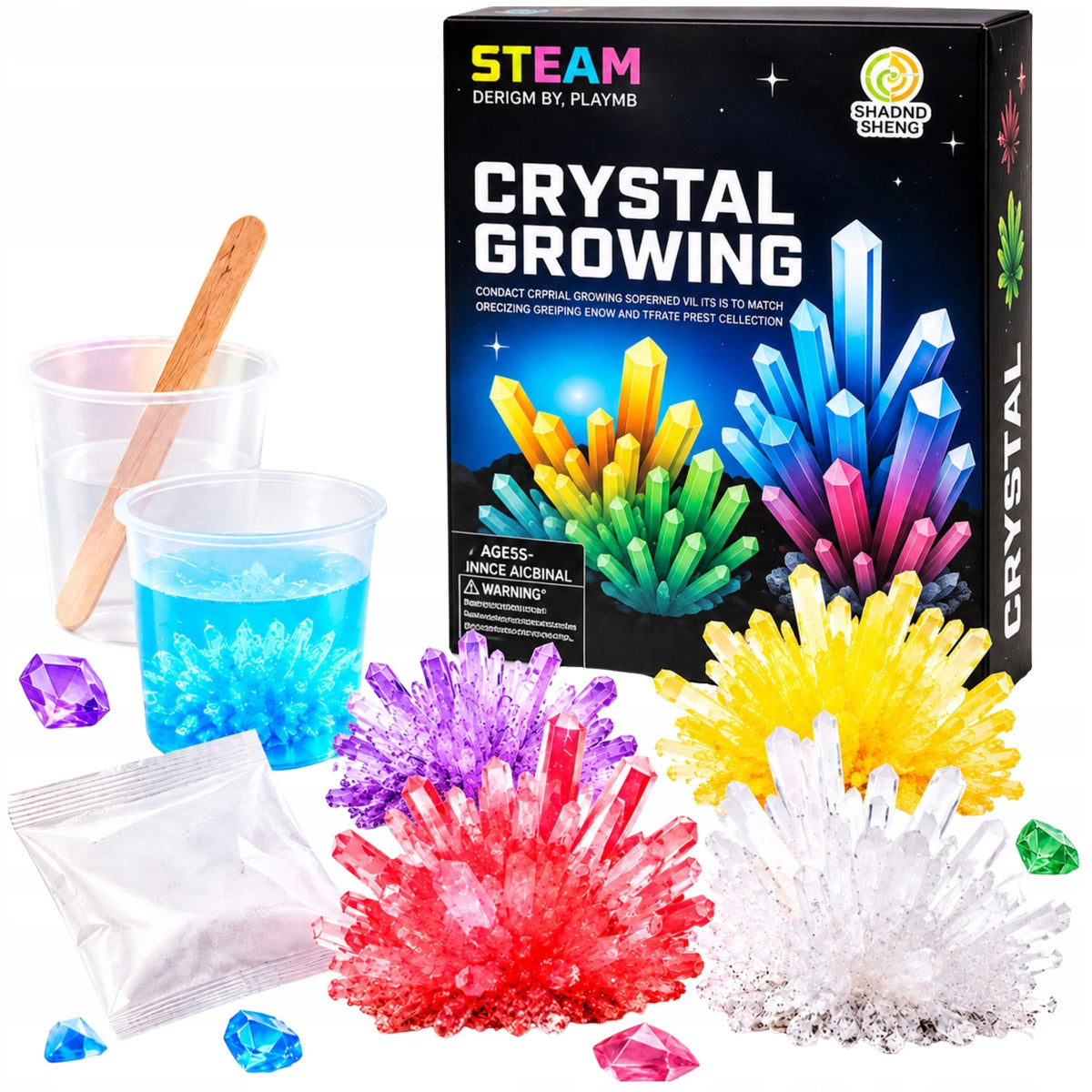 CRYSTAL GROWING jaunojo chemiko kristalų auginimo rinkinys