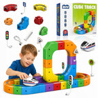 DIY CUBE TRACK magnetinis traukinio takas, 51 detalė