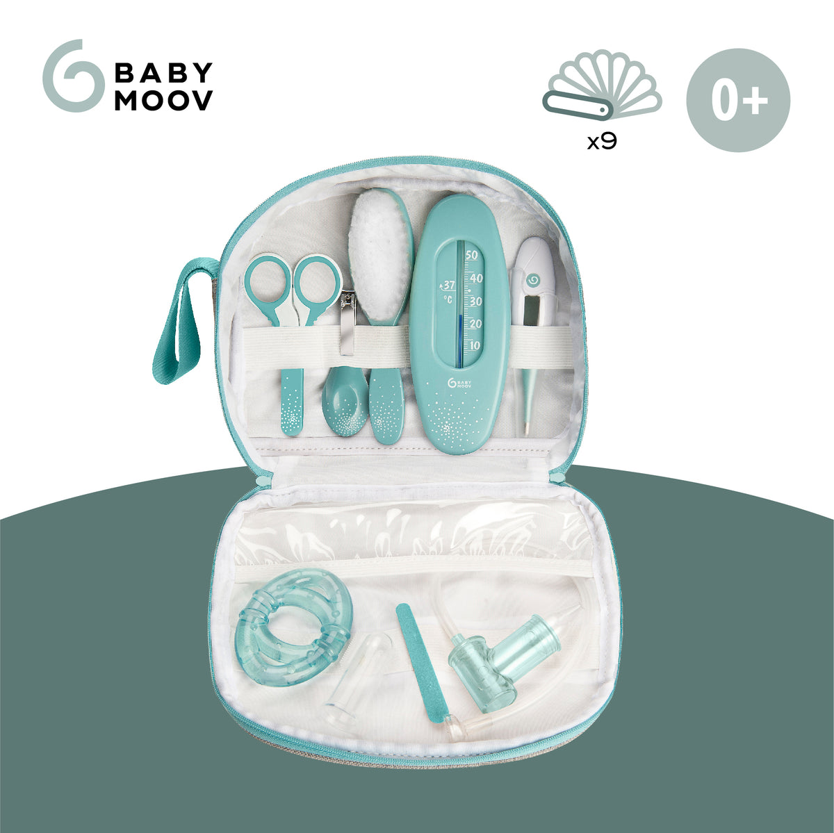 Babymoov kūdikio priežiūros rinkinys 9 aksesuarai Aqua A032002