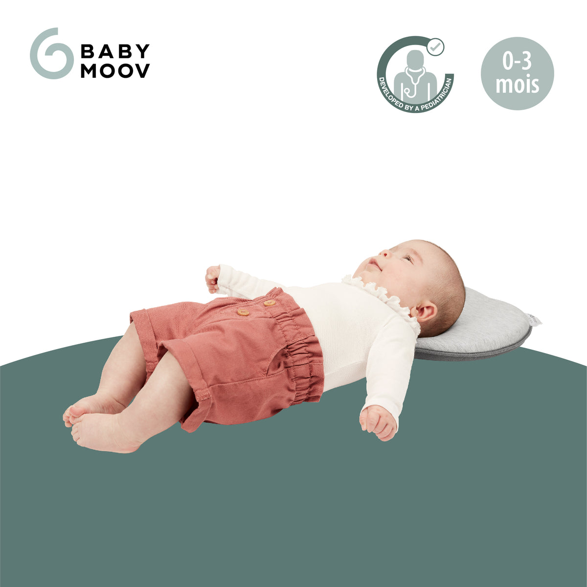 Babymoov pagalvė kūdikiui širdelė Lovenest pilka A050229