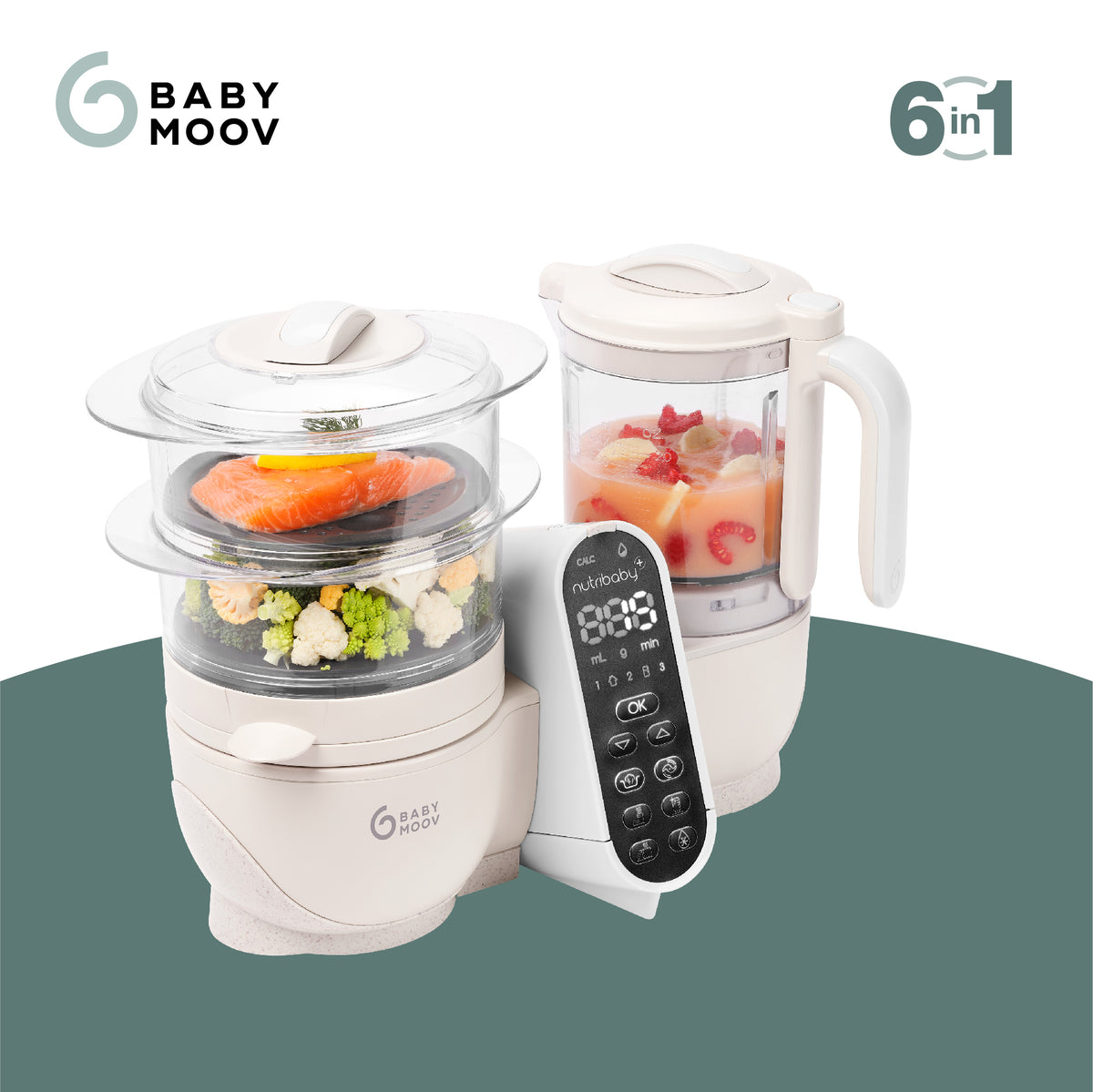 Babymoov trintuvas garintuvas Nutribaby + 6/1 kreminis A001135