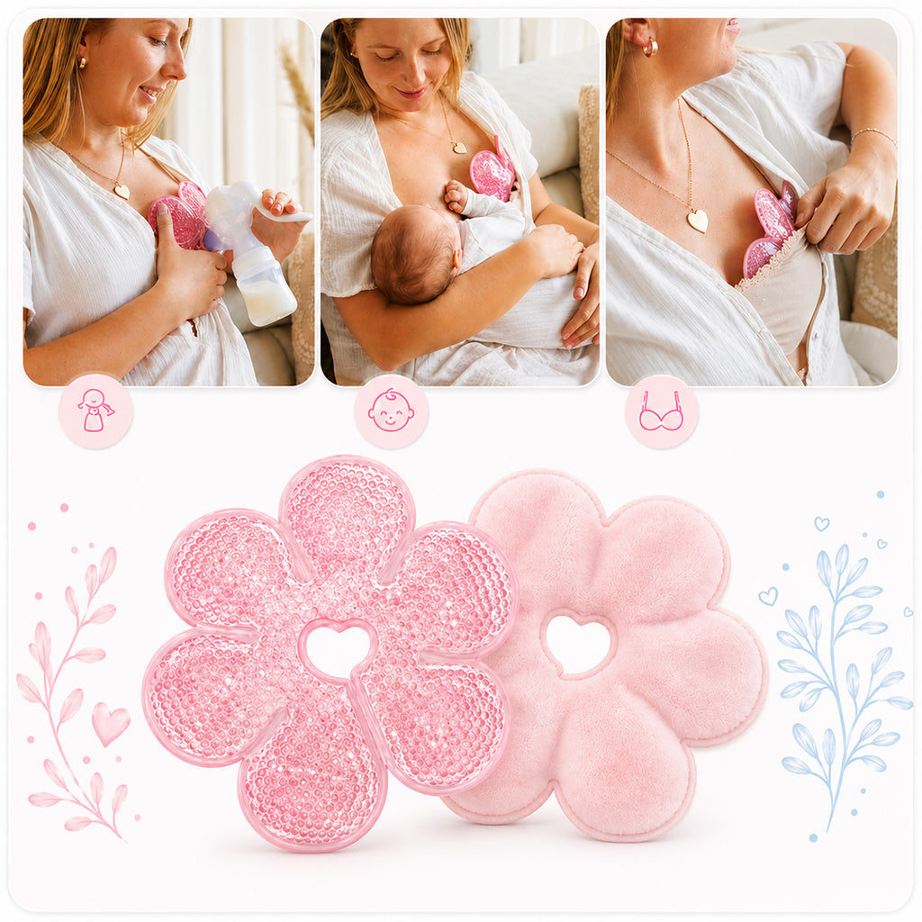 Babyono kompresai gėliniai krūtims šildo vėsina 2 vnt 1666