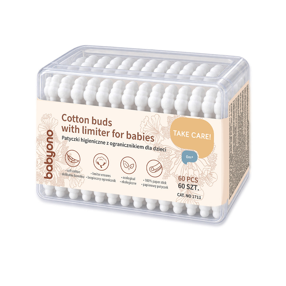 Babyono krapštukai ausims vaikiški saugus medvilniniai 60vnt 1711