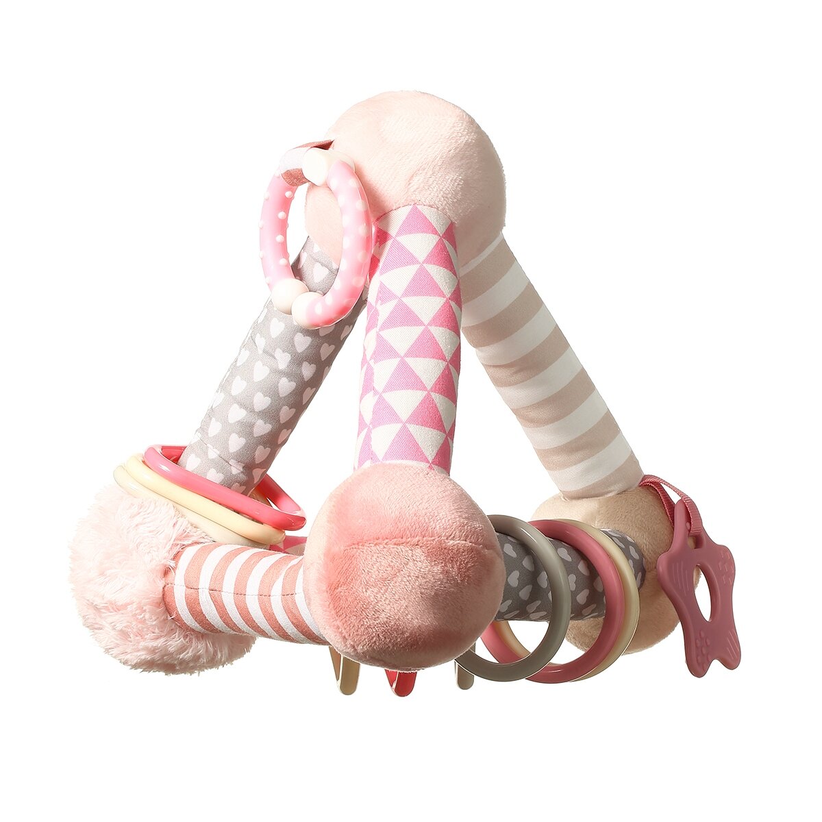 Babyono lavinamasis žaislas piramidė rožinė 898/01