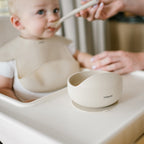 Babyono lėkštutė silikoninė neslystanti kreminė 1481/04