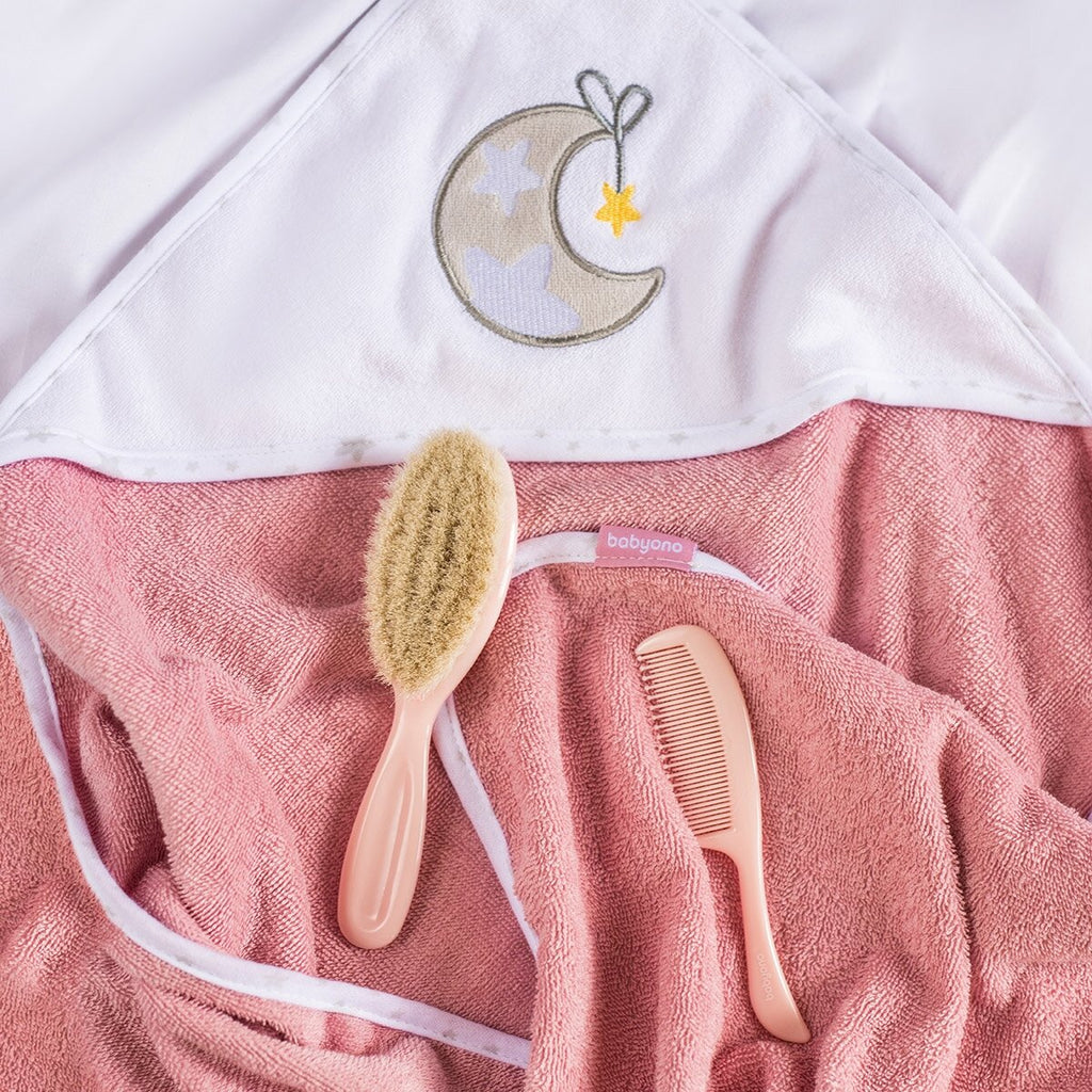 Babyono šepetys ir šukutės natūralių ypatingai, minkštų šerių