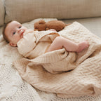 Babyono pledas merino vilnos šviesiai kreminis 1648/01