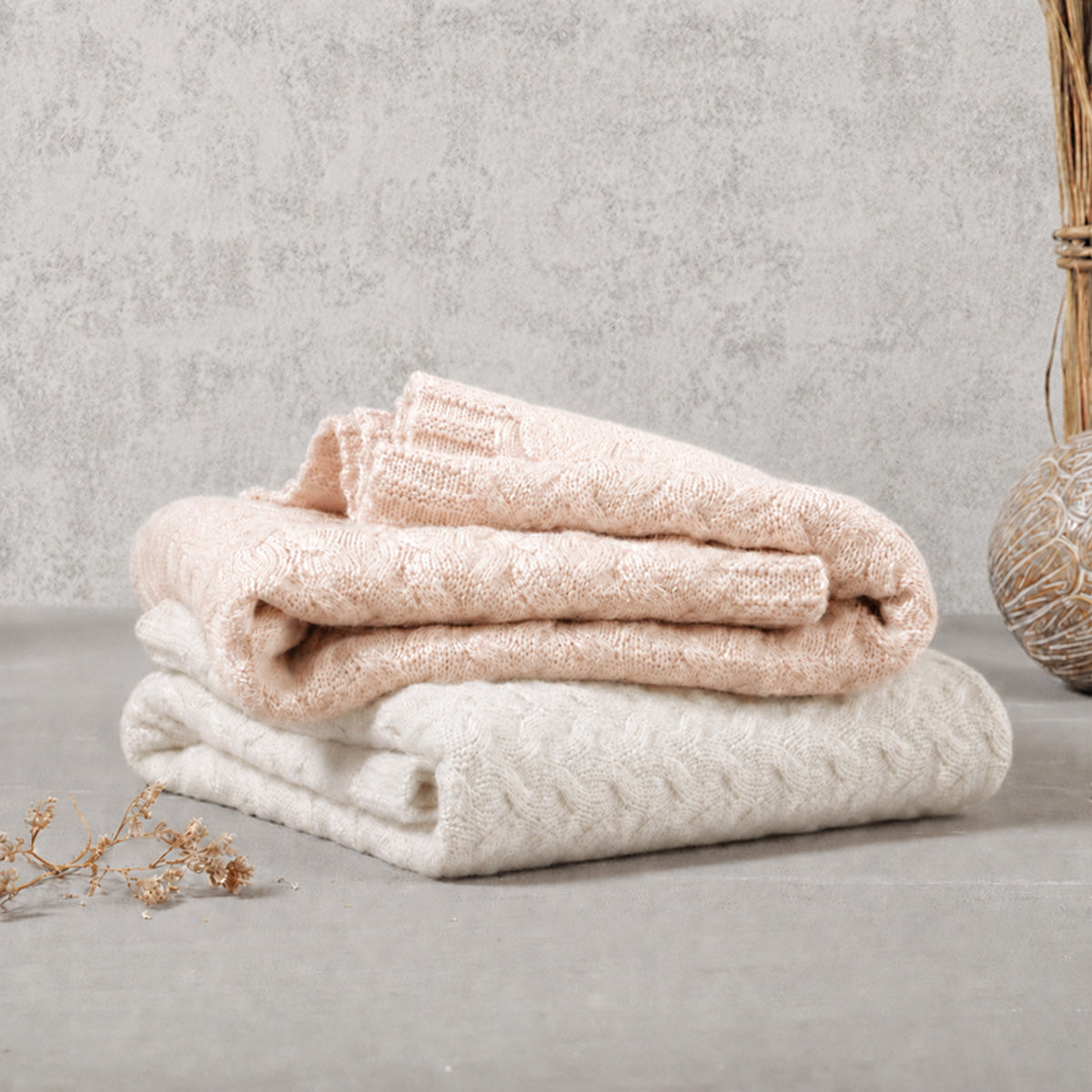 Babyono pledas merino vilnos šviesiai Baltas 1648/03