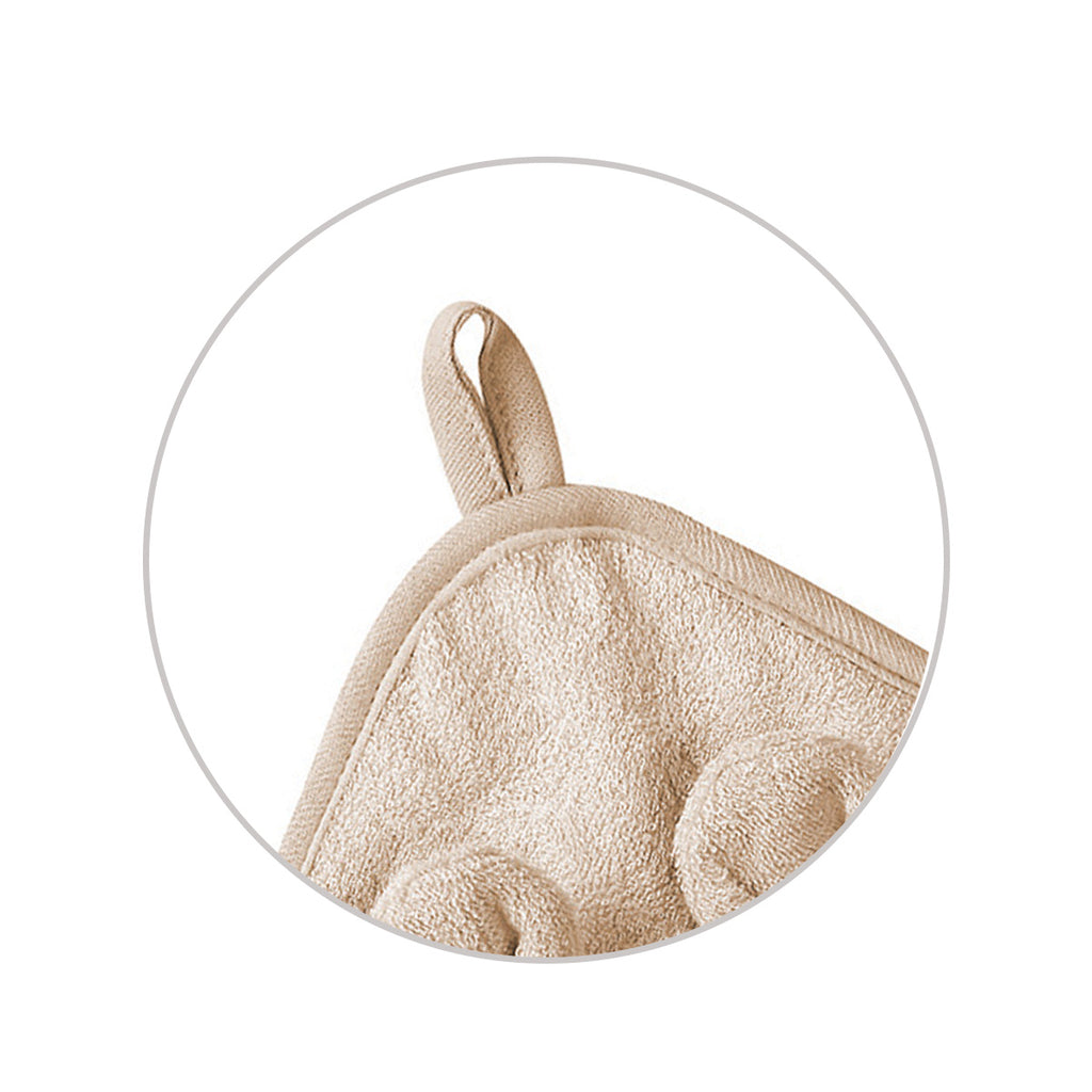 Babyono rankšluostis su gobtuvu bambukinis 100x100 tamsiai kreminis 1553/06
