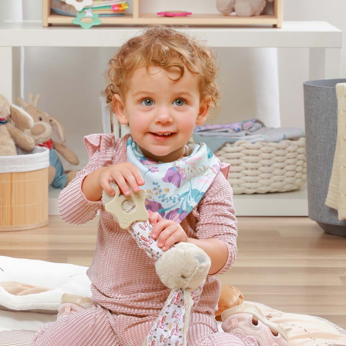 Babyono seilinukas-šalikas 2 vnt., gėlės, 879/16