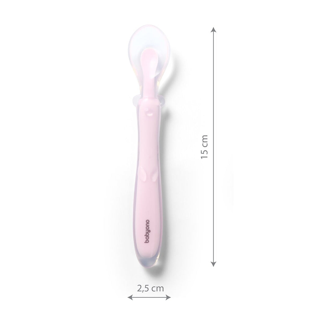 Babyono silikoninis šaukštelis lankstomas rožinis 785/03
