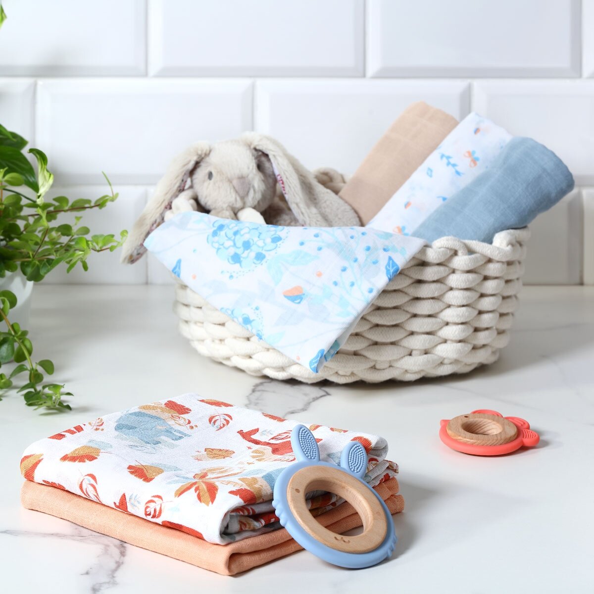 Babyono vystyklai medvilniniai 3 vnt, oranžiniai 348/09